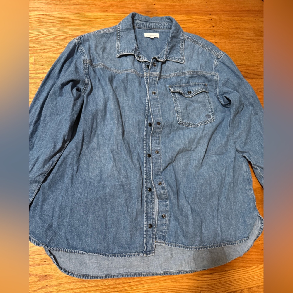 Anine Bing Women’s Light Blue Denim Shirt
